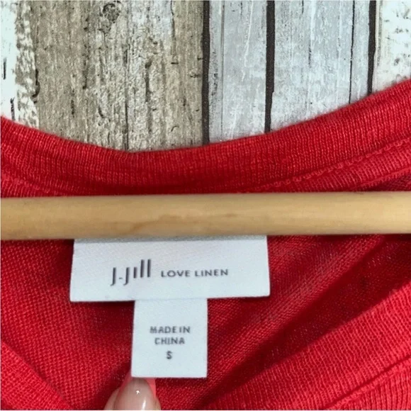 J. Jill Linen Red Blouse - Picture 4 of 4